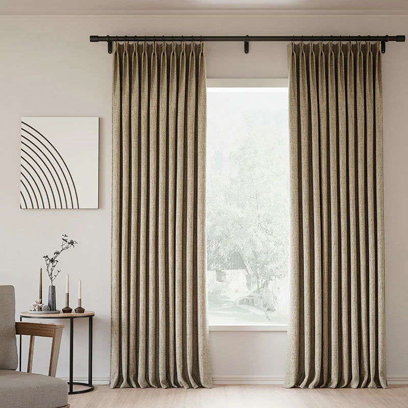 Zoe Linen Curtain Pleated