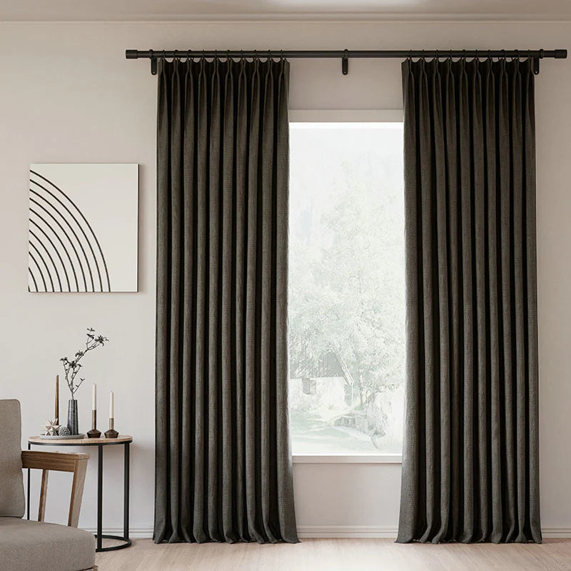 Zoe Linen Curtain Pleated