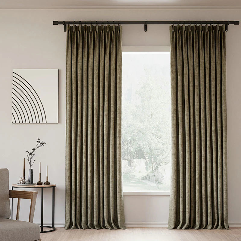 Zoe Linen Curtain Pleated