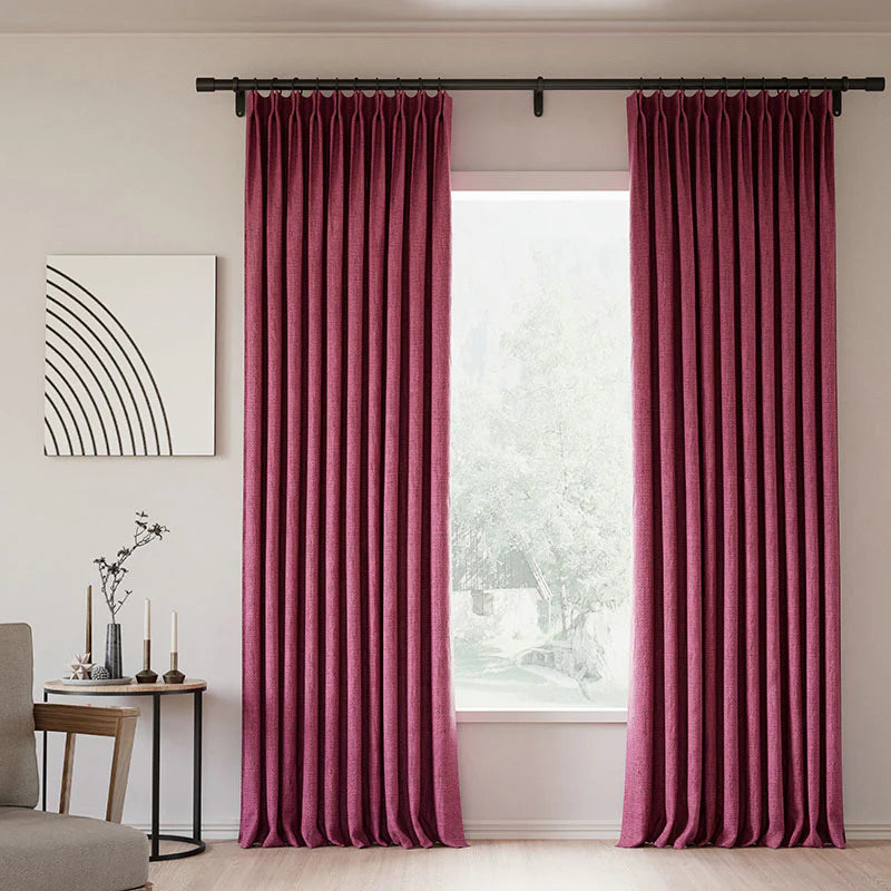 Zoe Linen Curtain Pleated