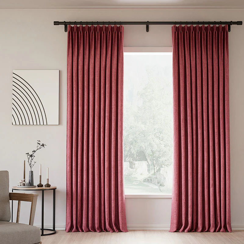 Zoe Linen Curtain Pleated