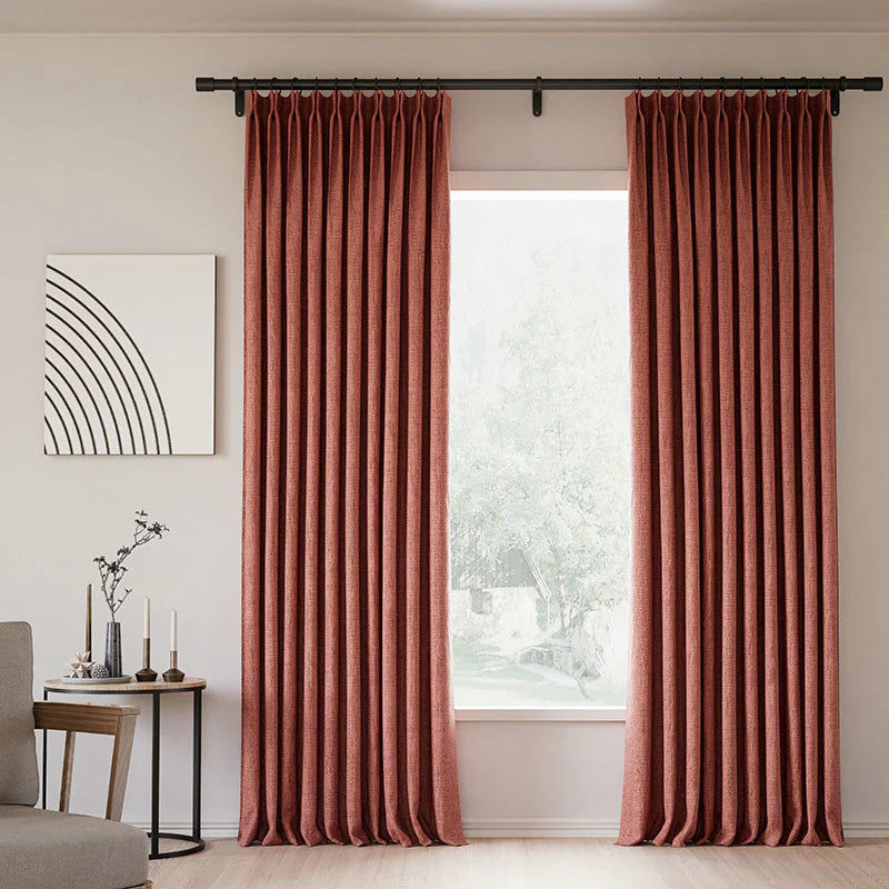 Zoe Linen Curtain Pleated