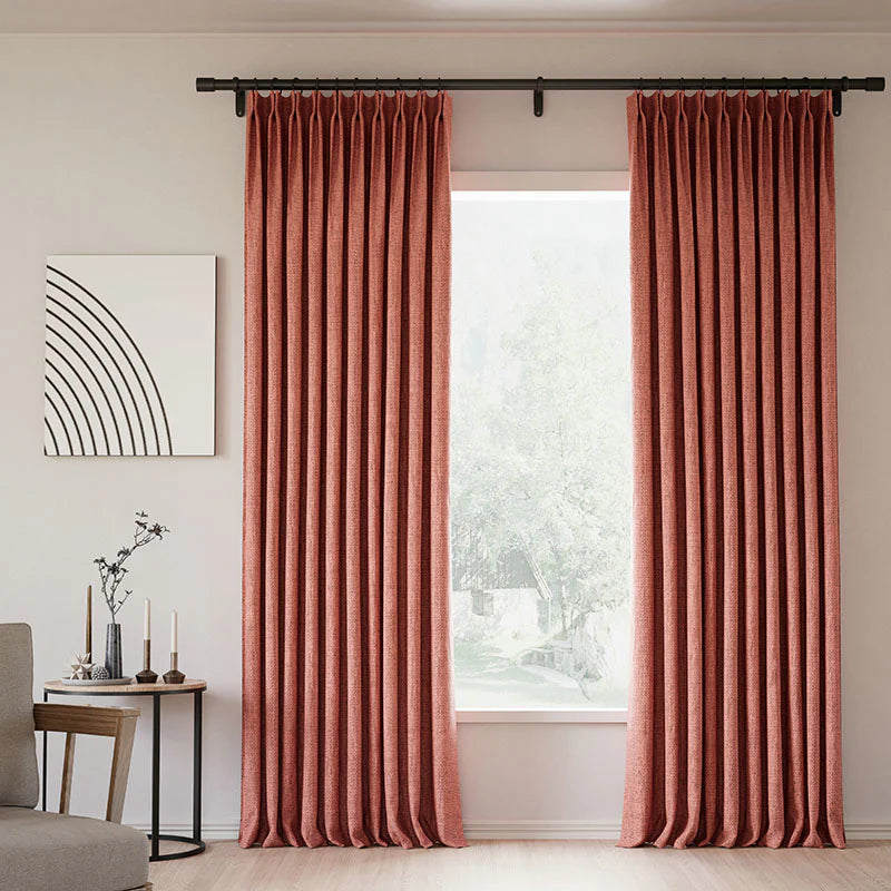 Zoe Linen Curtain Pleated