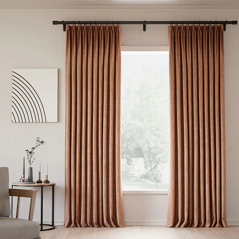 Zoe Linen Curtain Pleated