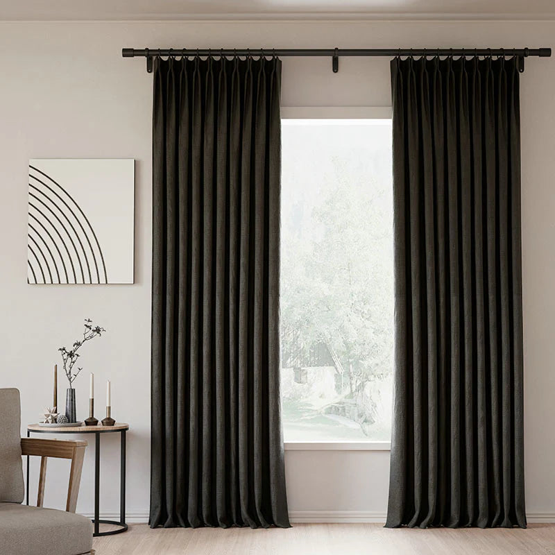 Zoe Linen Curtain Pleated