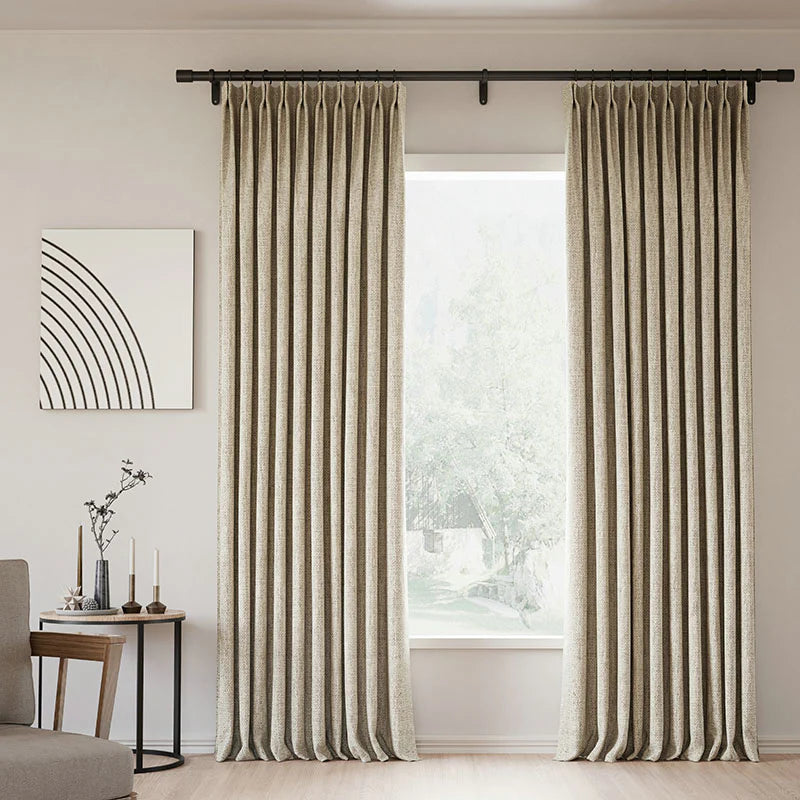 Zoe Linen Curtain Pleated