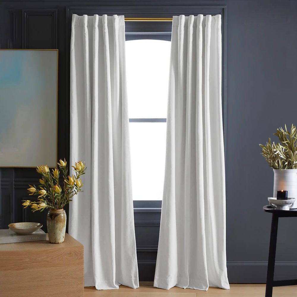 Luna Velvet Minimalist Curtain Soft Top