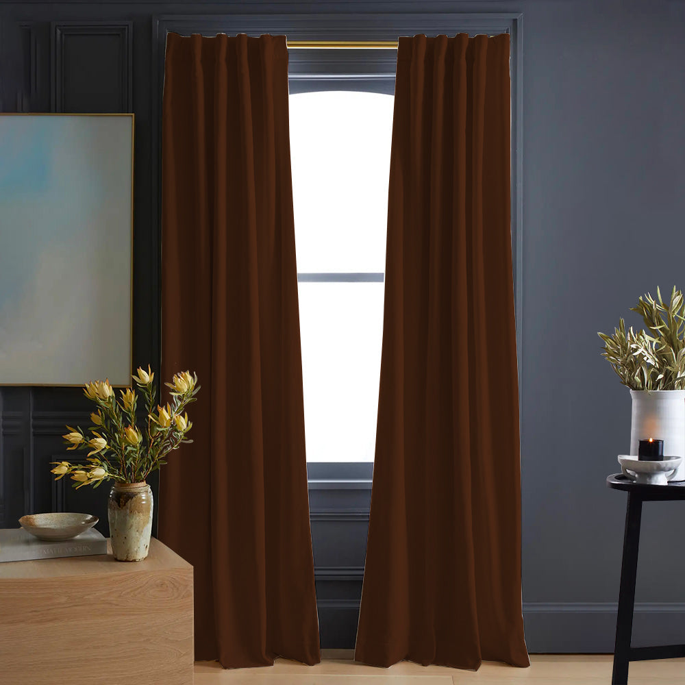 Luna Velvet Minimalist Curtain Soft Top
