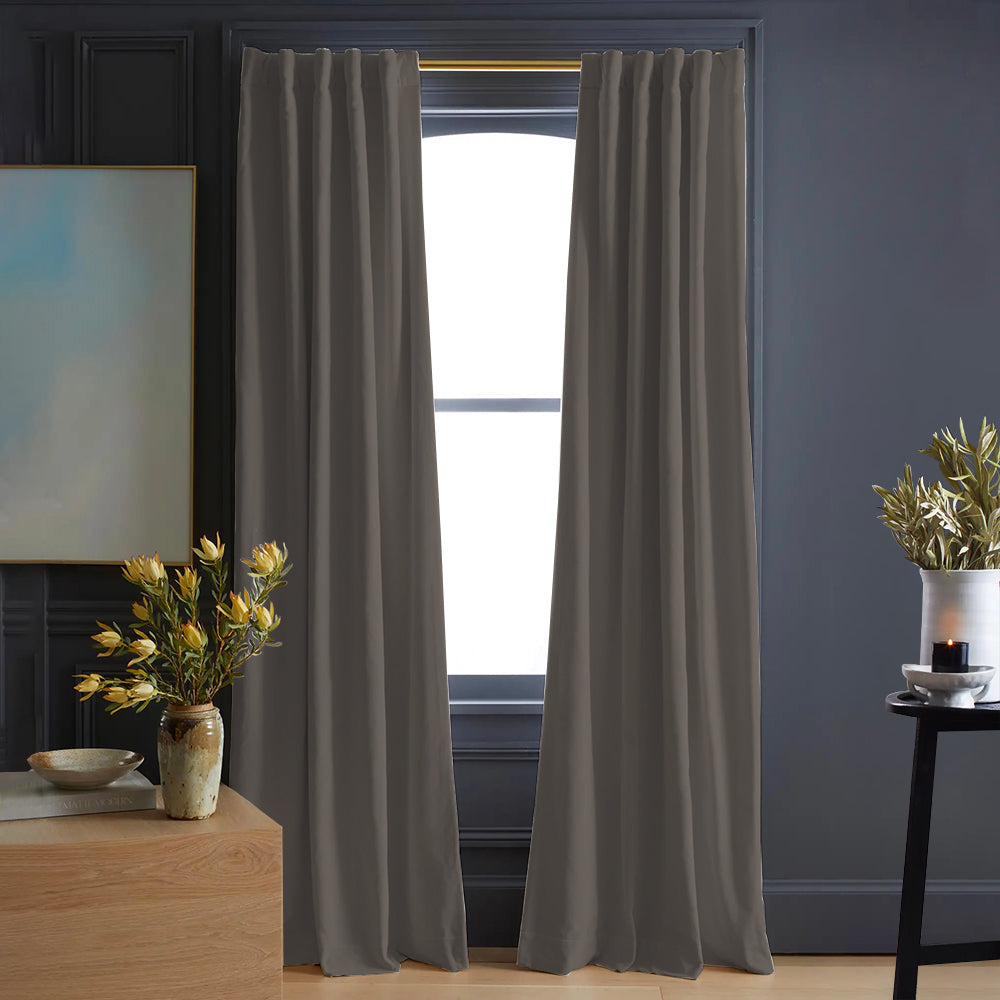 Luna Velvet Minimalist Curtain Soft Top