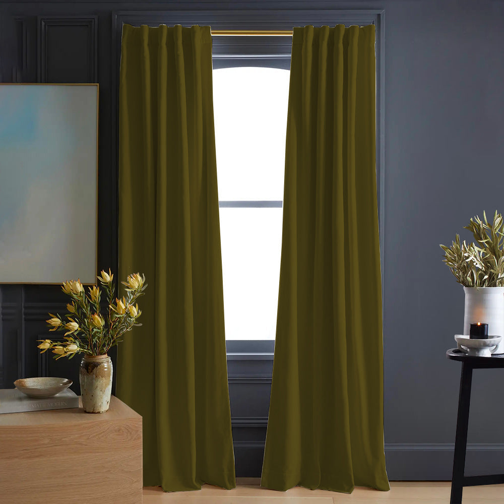 Luna Velvet Minimalist Curtain Soft Top