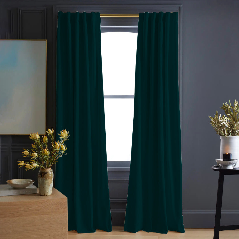 Luna Velvet Minimalist Curtain Soft Top