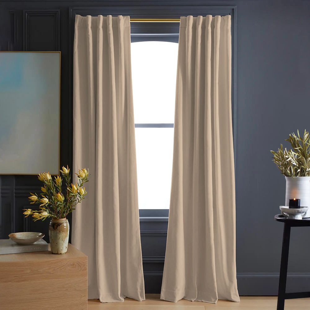 Luna Velvet Minimalist Curtain Soft Top