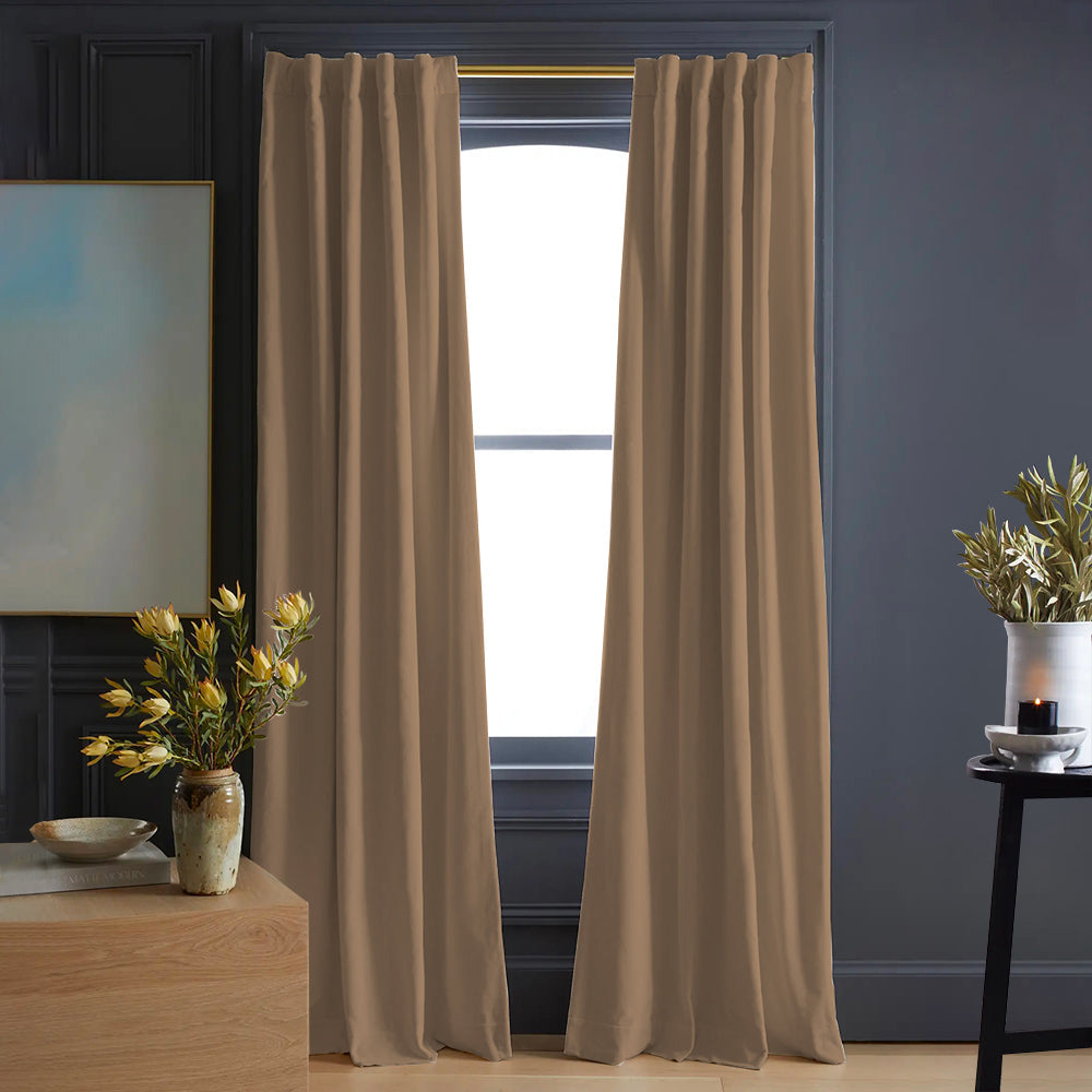 Luna Velvet Minimalist Curtain Soft Top