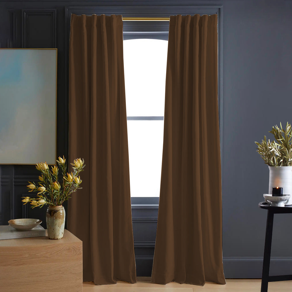 Luna Velvet Minimalist Curtain Soft Top