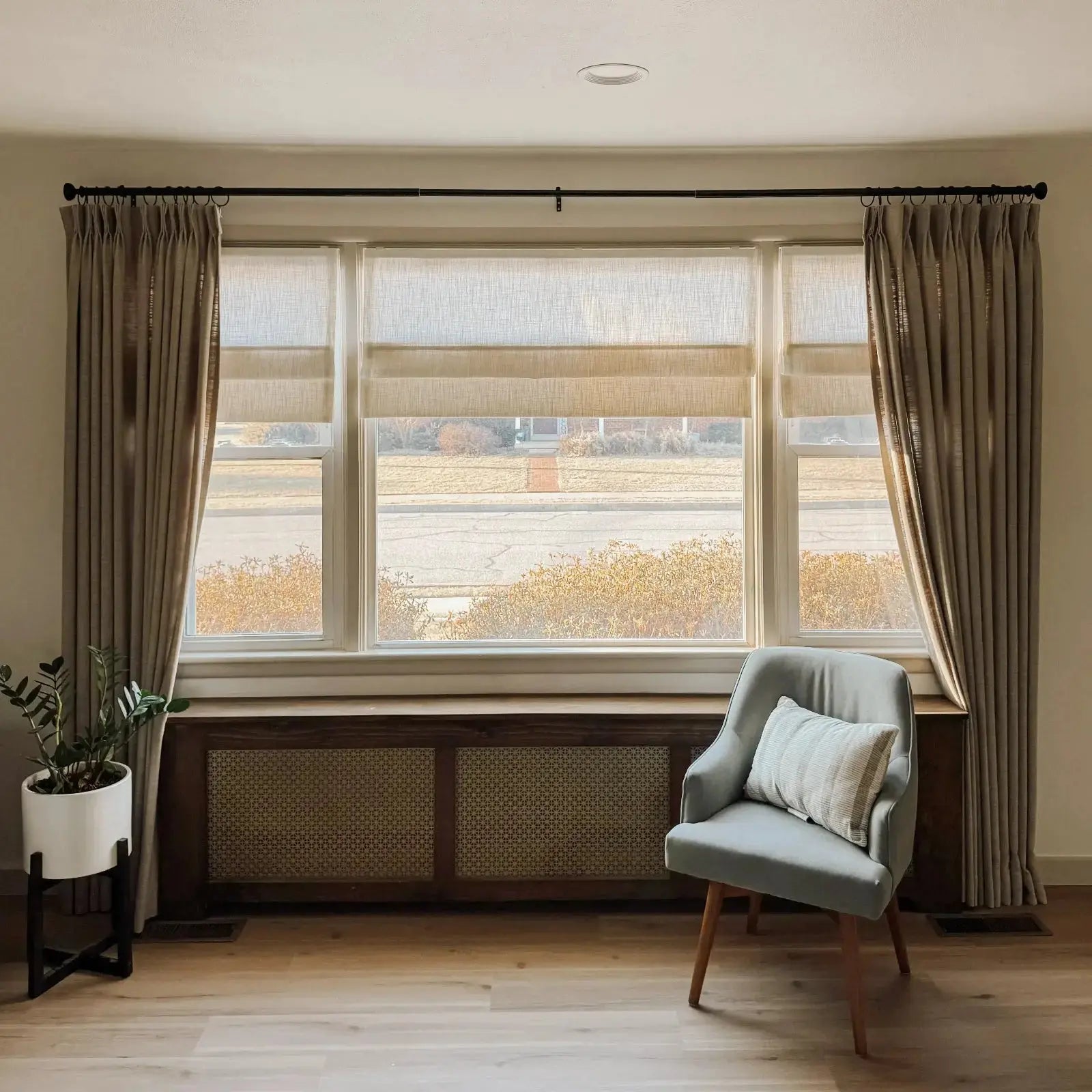 Zoe Linen Roman Shade Cordless