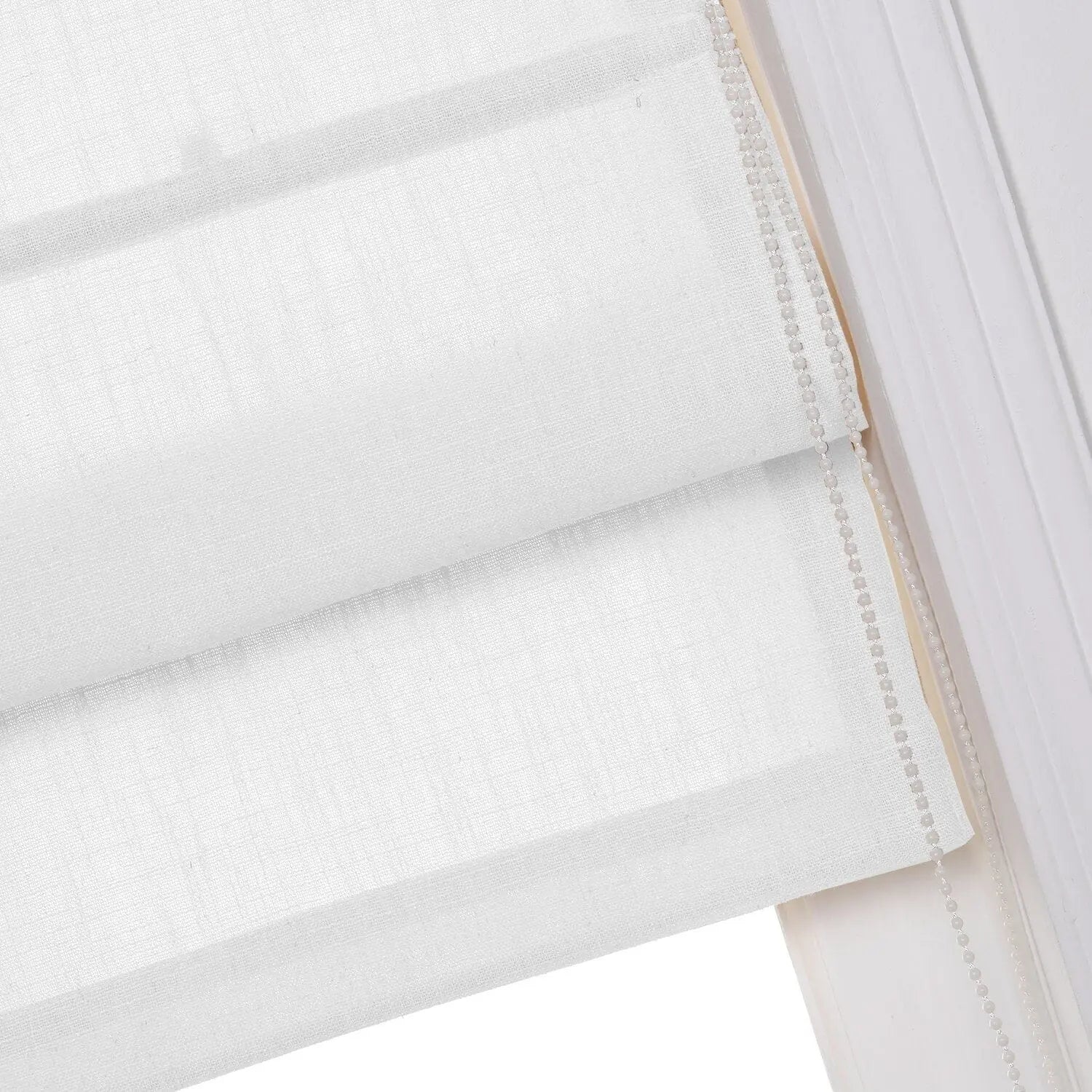 Zoe Linen Roman Shades Cord Lift