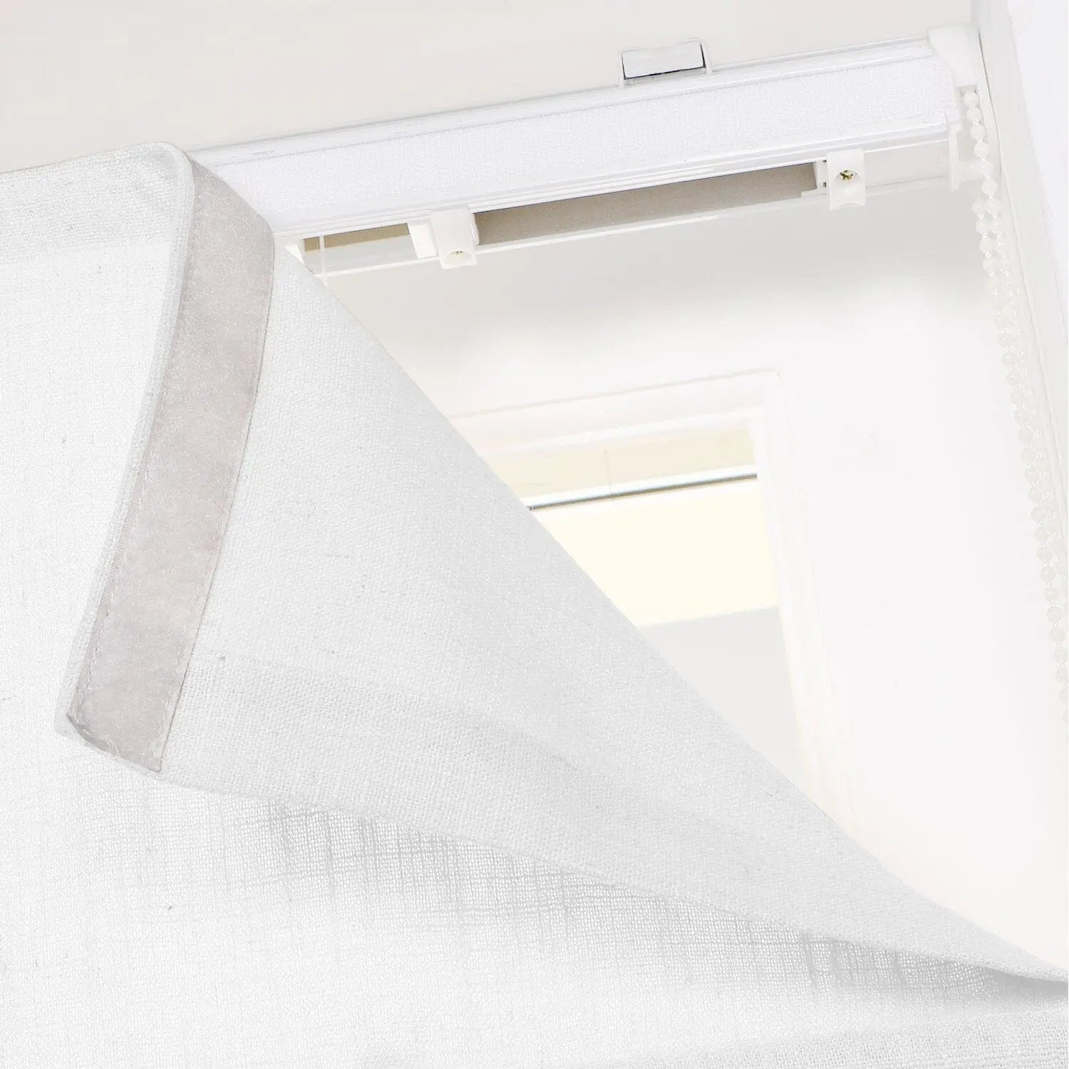 Zoe Linen Roman Shades Cord Lift