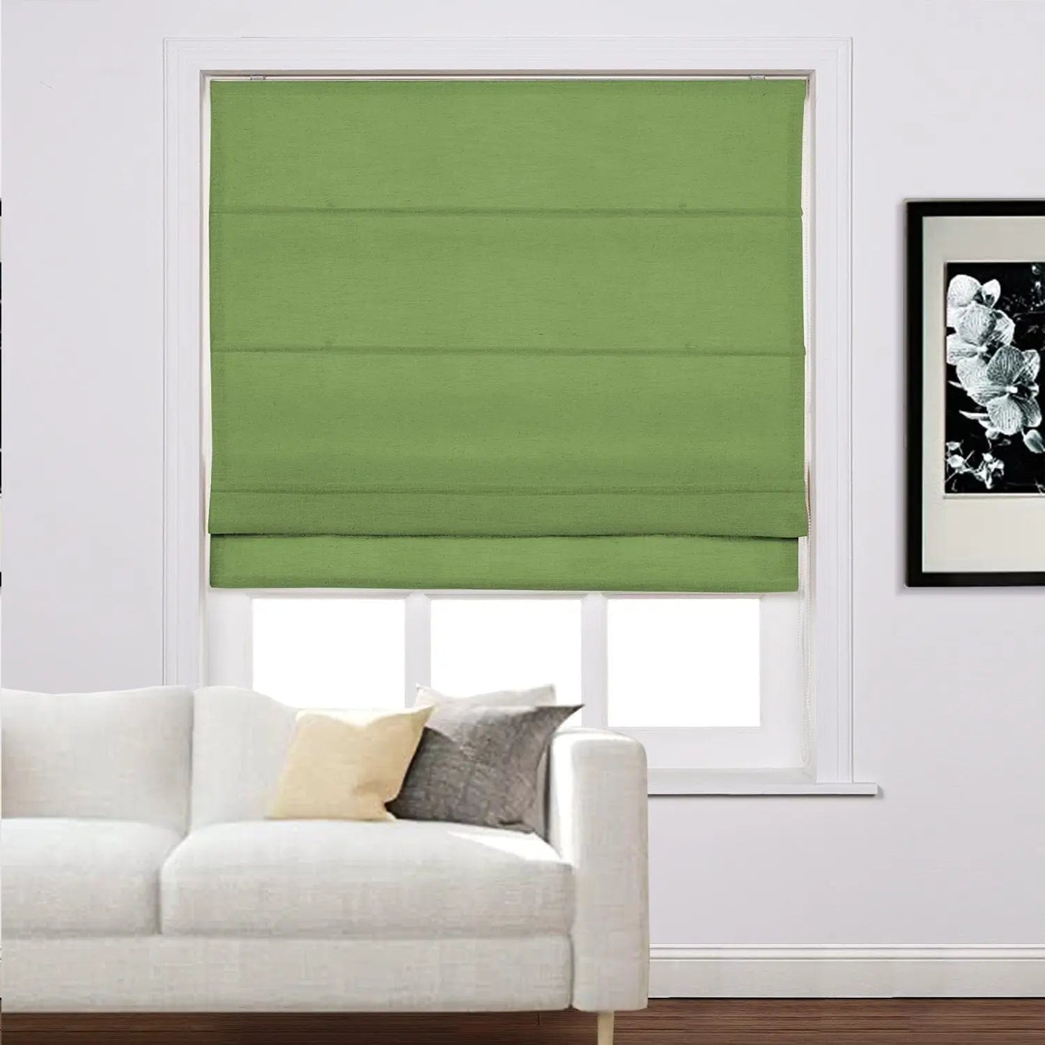 Zoe Linen Roman Shades Cord Lift
