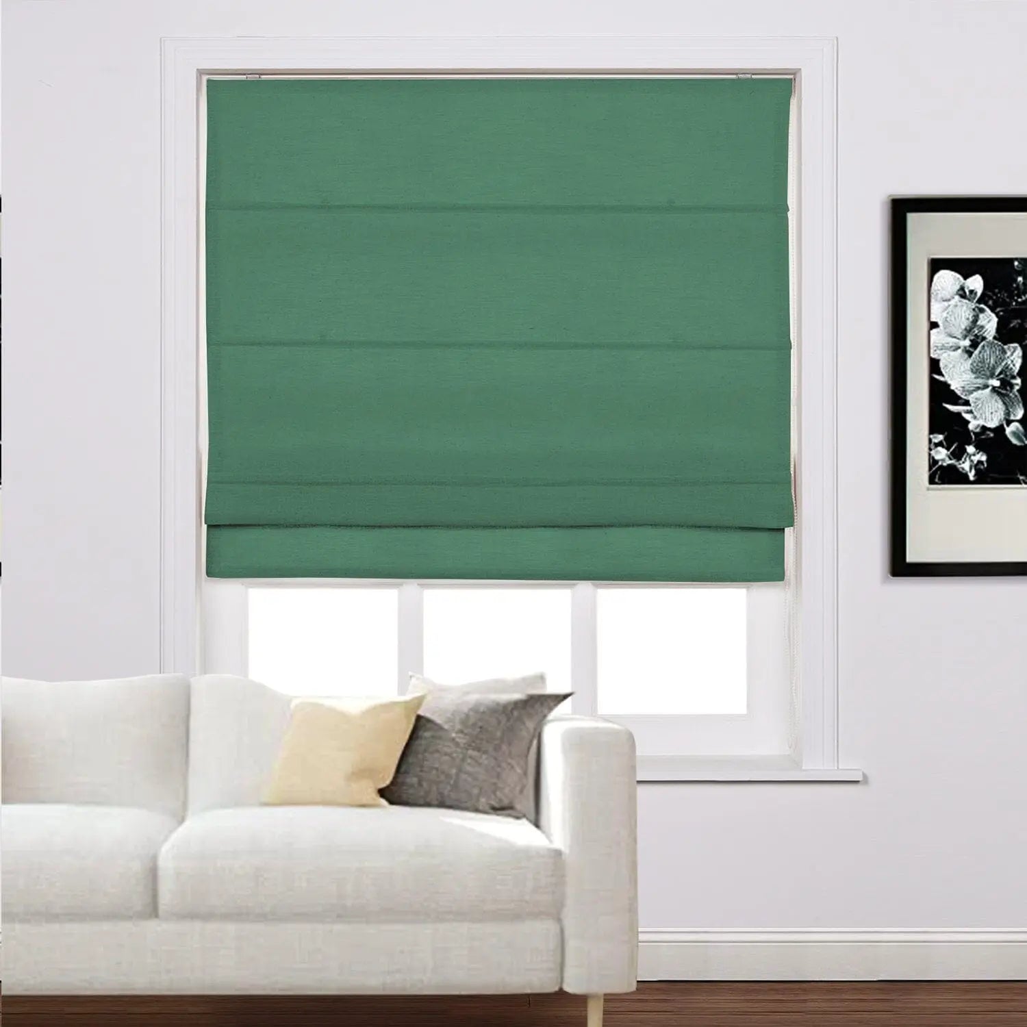 Zoe Linen Roman Shades Cord Lift