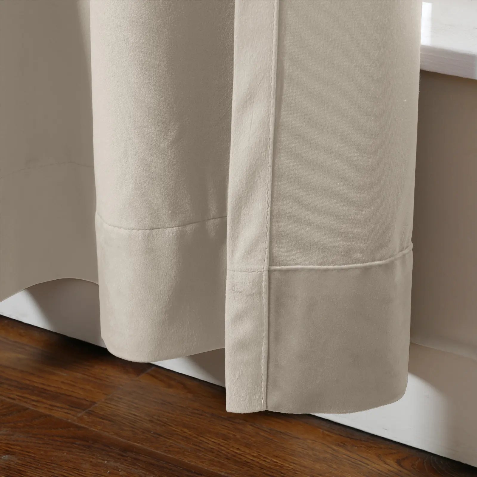 Luna Velvet Minimalist Curtain Soft Top