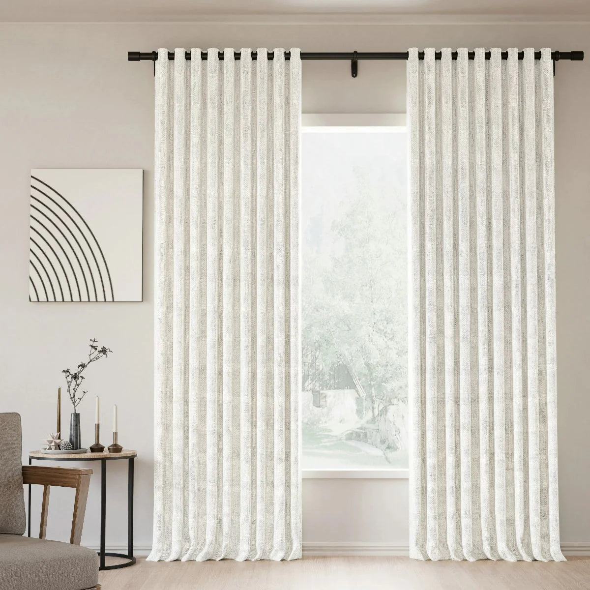 Zoe Linen Curtain Grommet