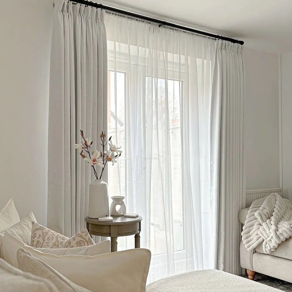 Zoe Linen Curtain Pleated