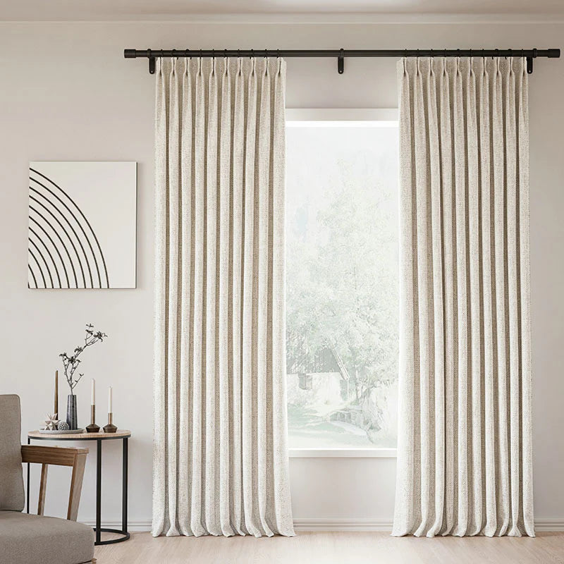 Zoe Linen Curtain Pleated