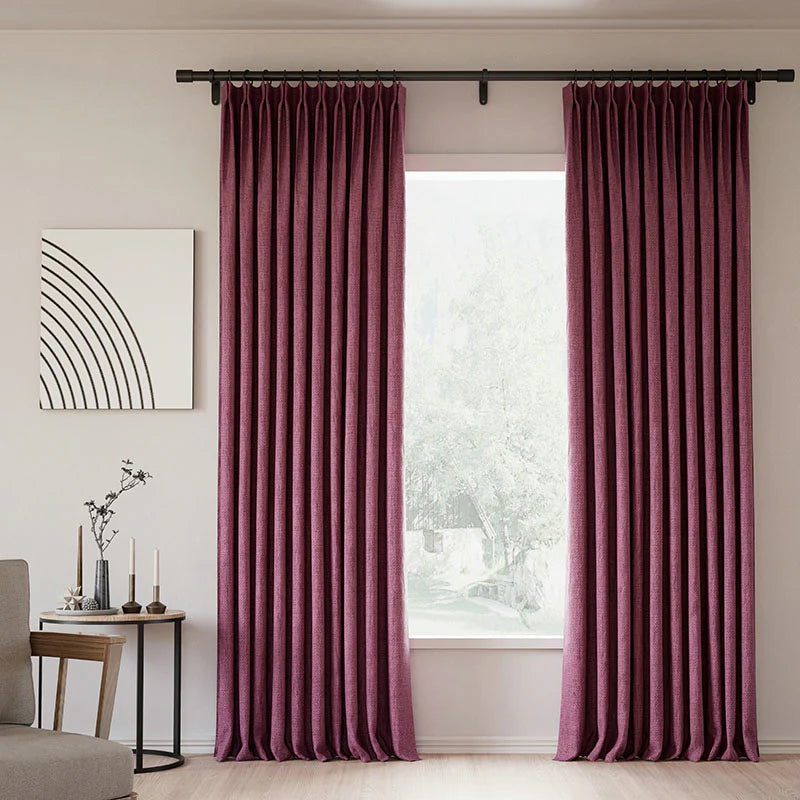 Zoe Linen Curtain Pleated