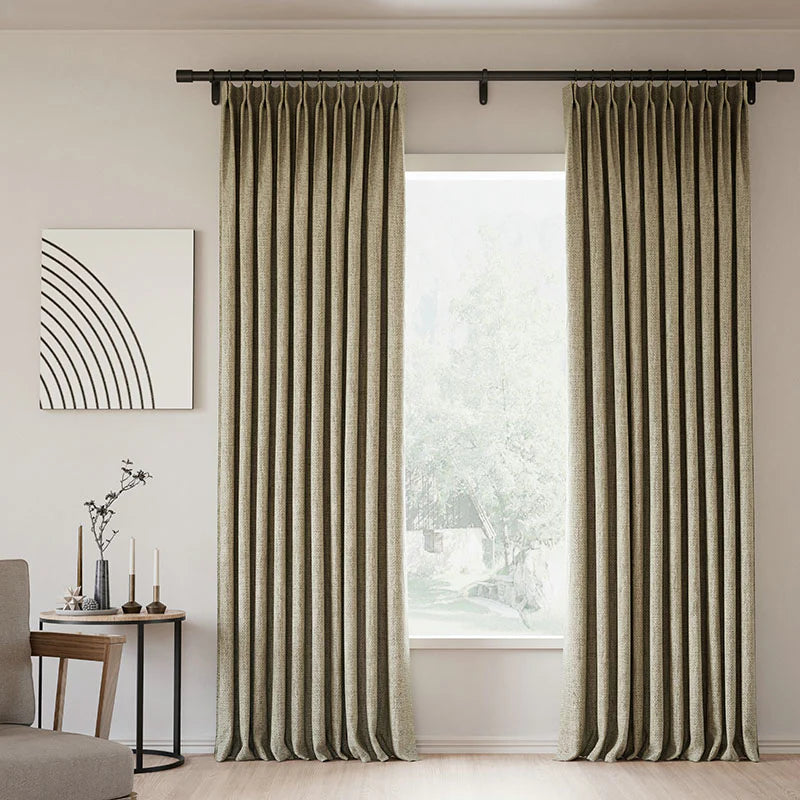 Zoe Linen Curtain Pleated
