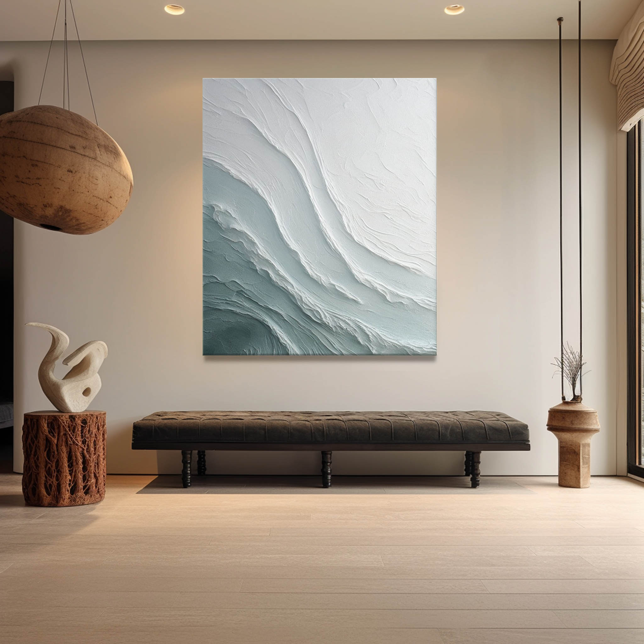 Wavy Plaster Art Texture Painting - Letslighting