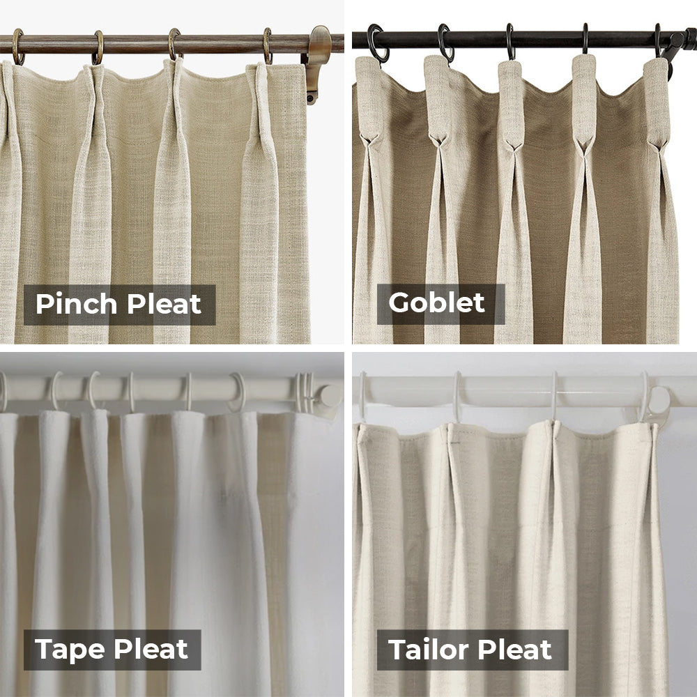 Zoe Linen Curtain Pleated
