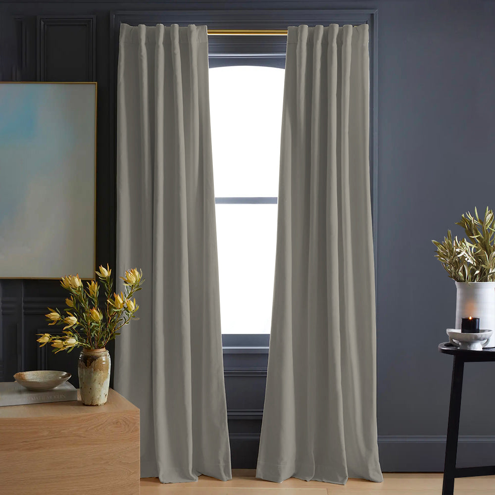 Luna Velvet Minimalist Curtain Soft Top