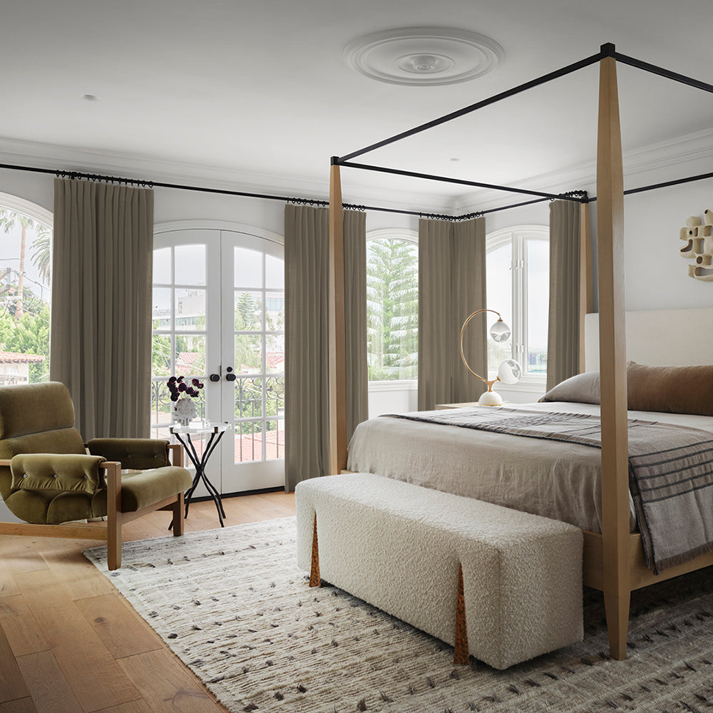 Luna Velvet Minimalist Curtain Pleated