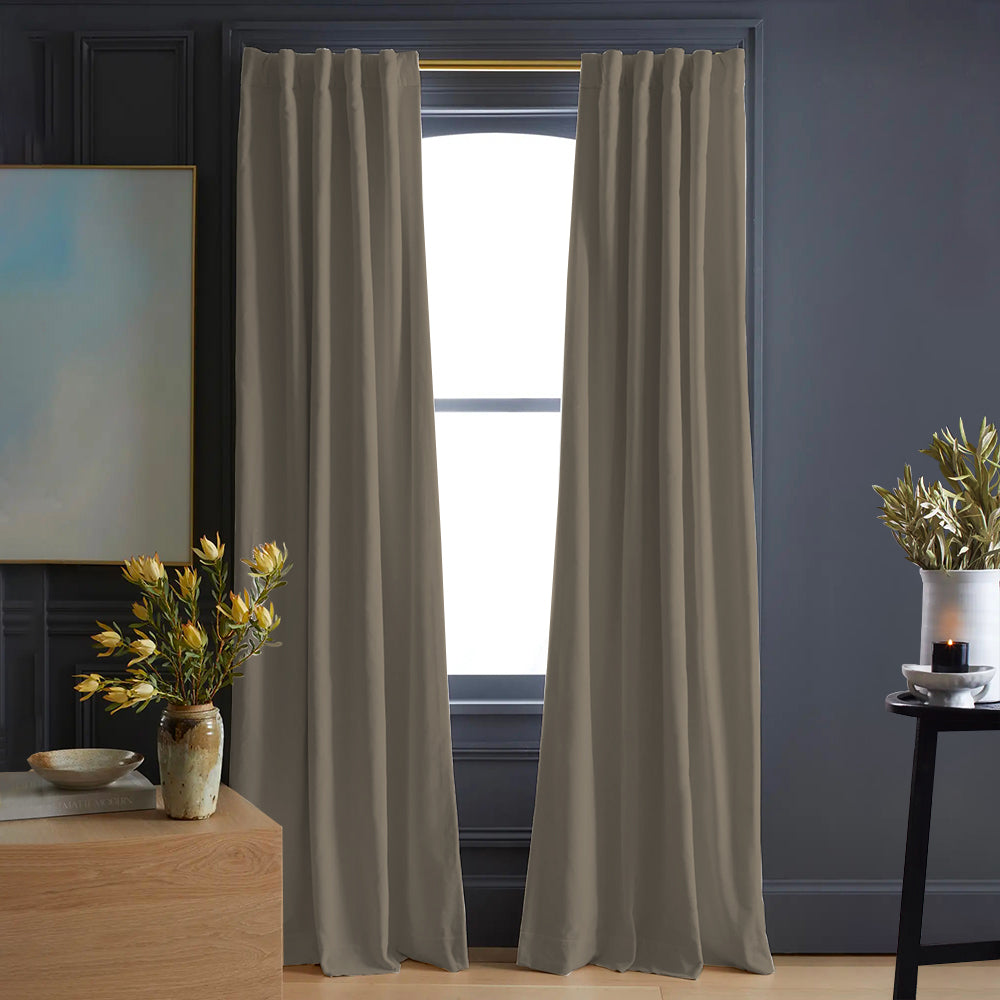 Luna Velvet Minimalist Curtain Soft Top