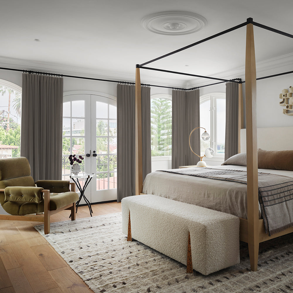 Luna Velvet Minimalist Curtain Pleated