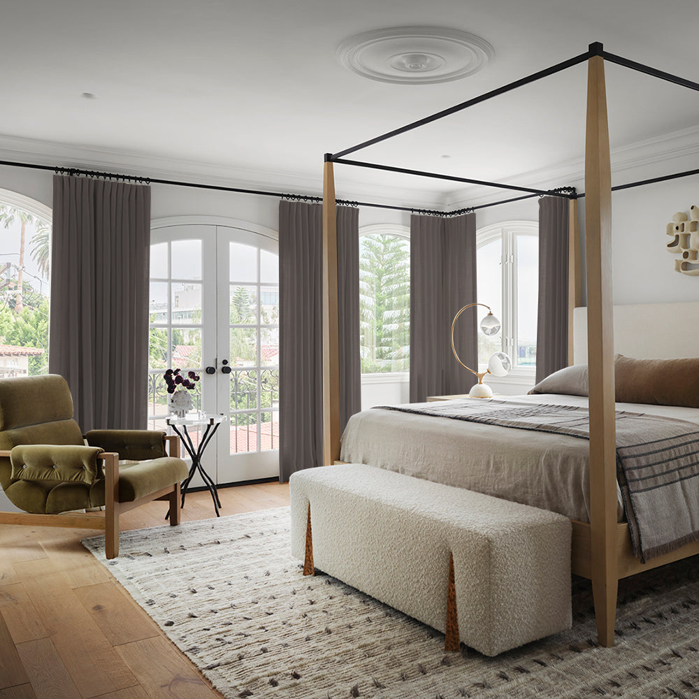 Luna Velvet Minimalist Curtain Pleated