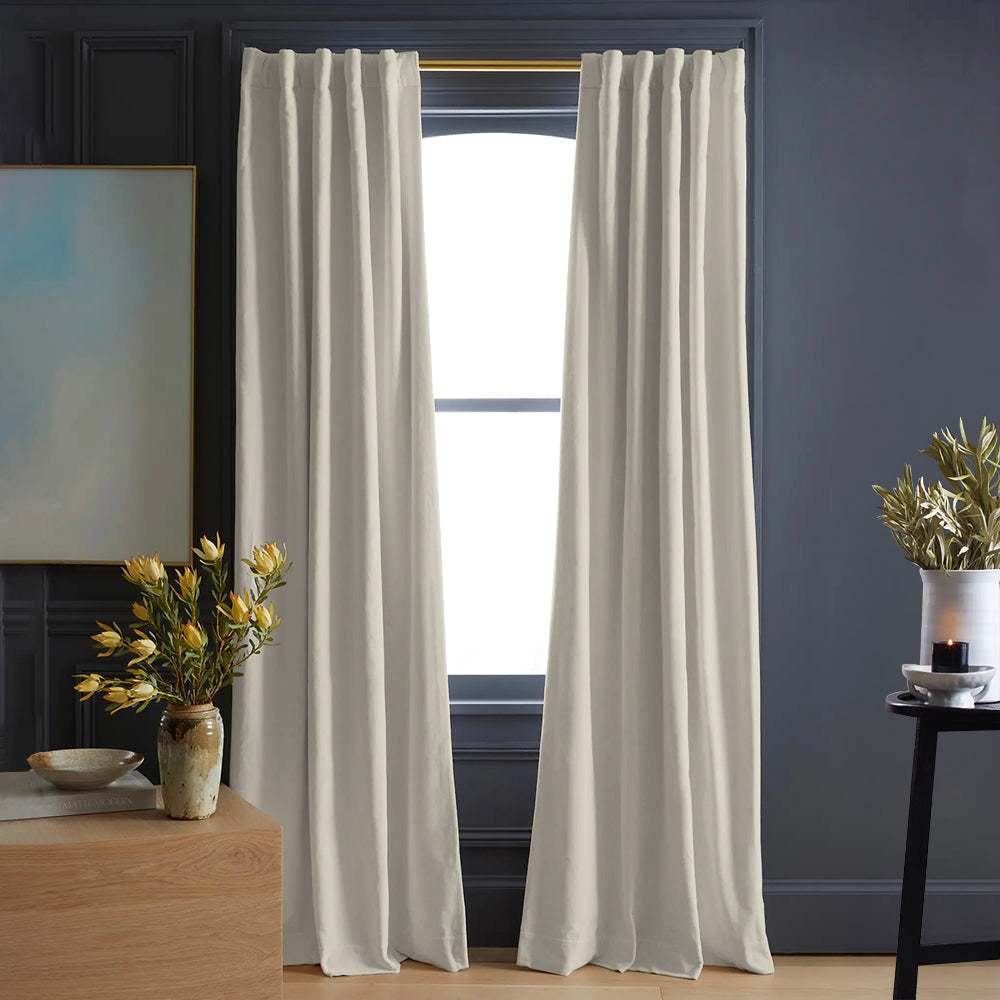 Luna Velvet Minimalist Curtain Soft Top