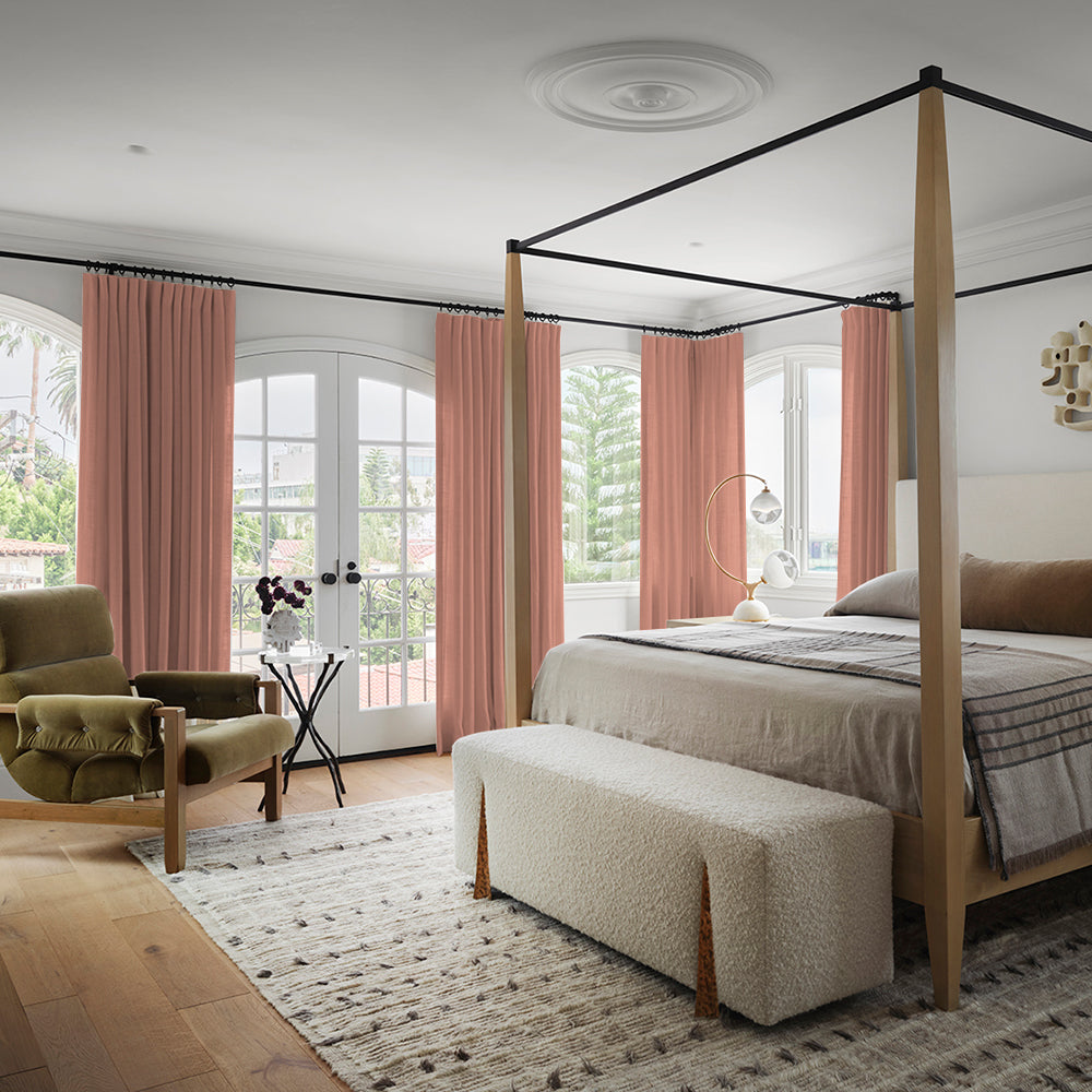 Luna Velvet Minimalist Curtain Pleated