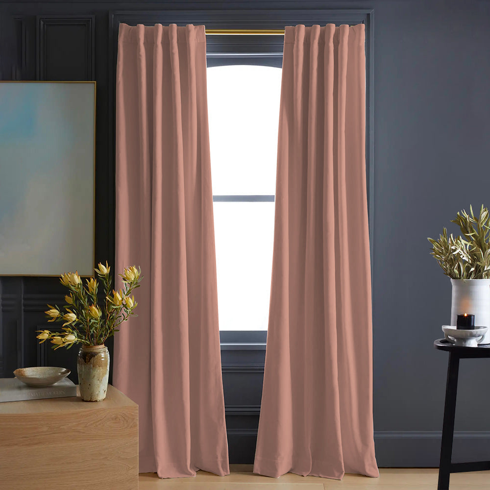 Luna Velvet Minimalist Curtain Soft Top