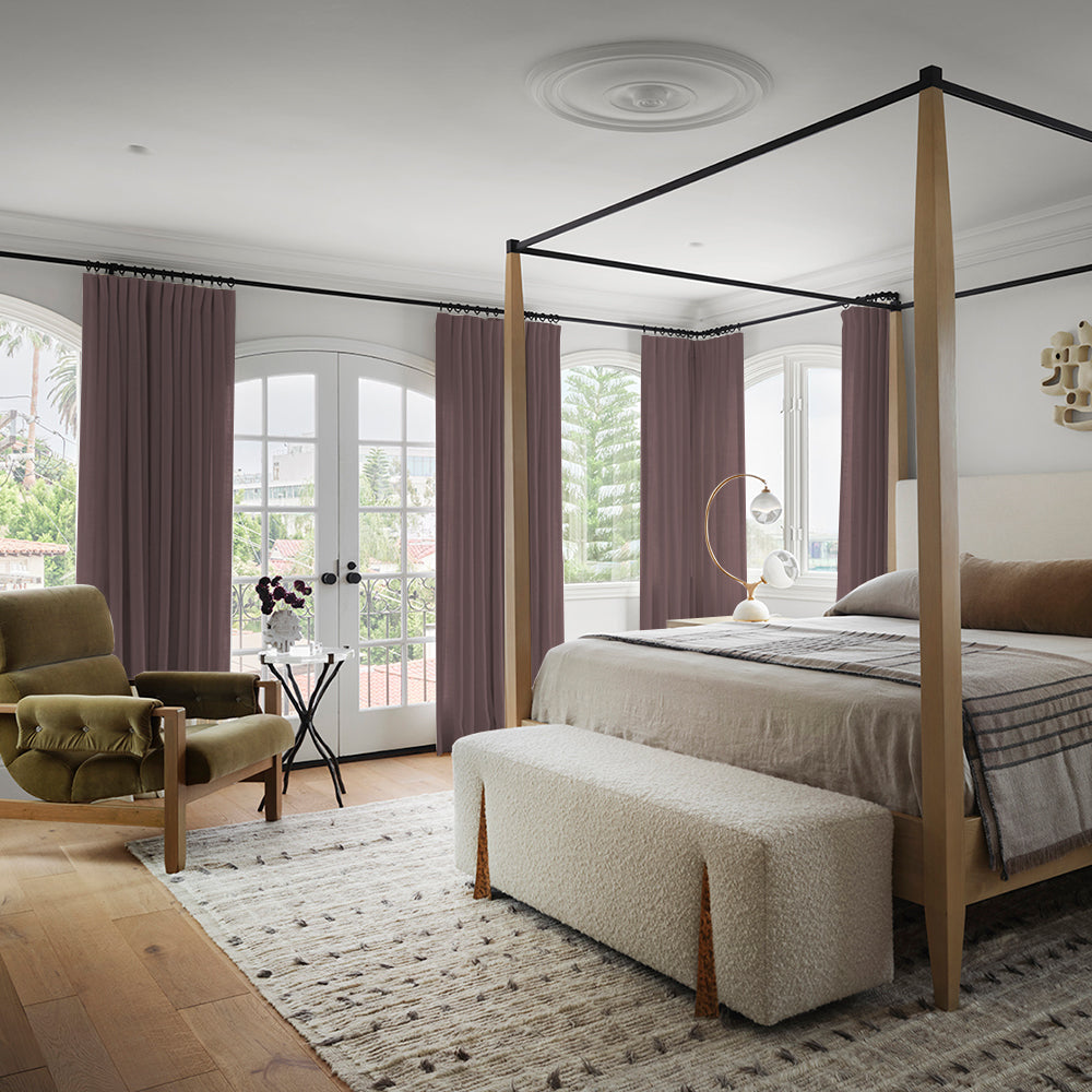 Luna Velvet Minimalist Curtain Pleated