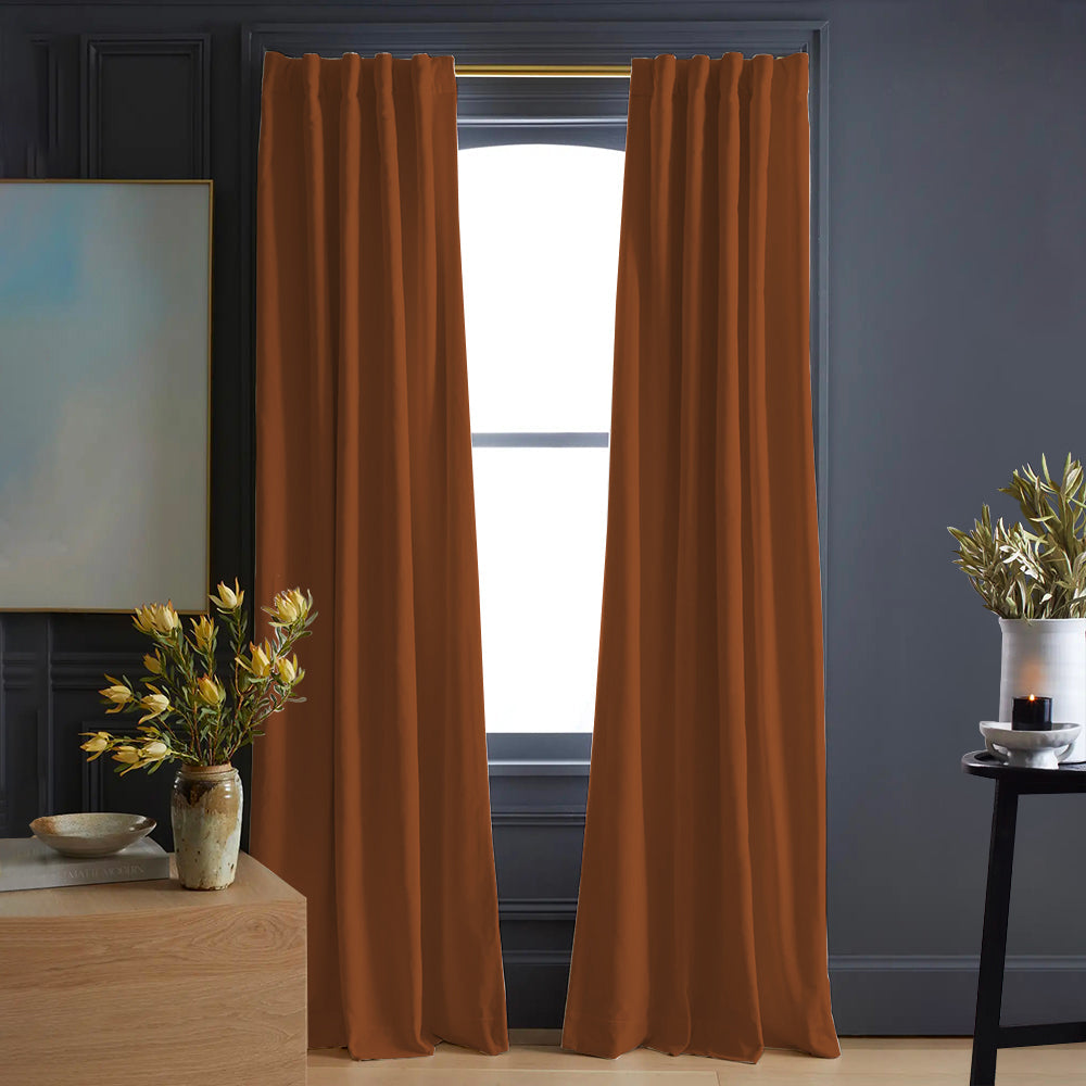 Luna Velvet Minimalist Curtain Soft Top