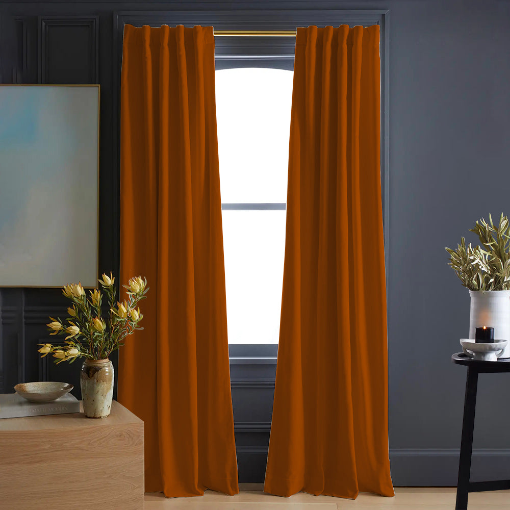 Luna Velvet Minimalist Curtain Soft Top
