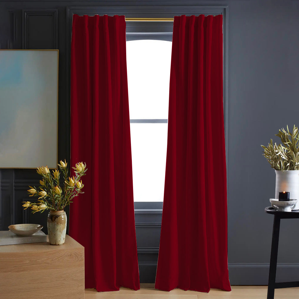 Luna Velvet Minimalist Curtain Soft Top