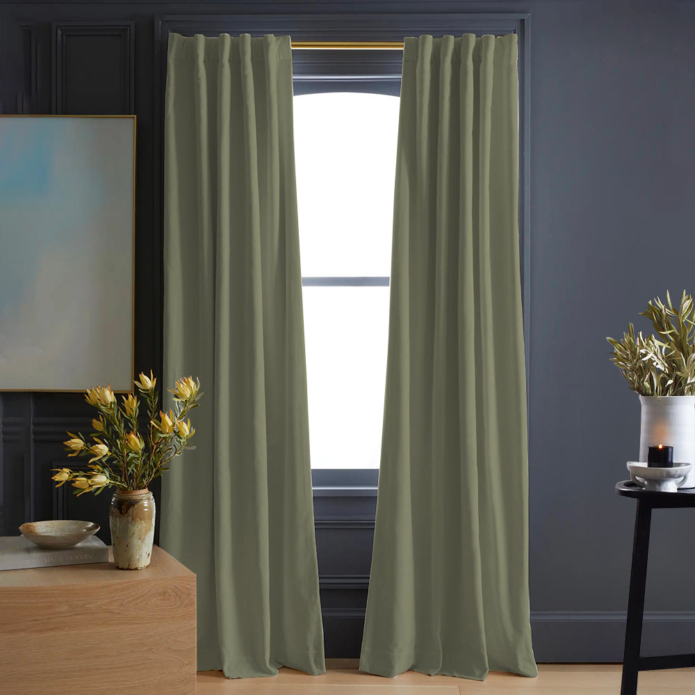 Luna Velvet Minimalist Curtain Soft Top