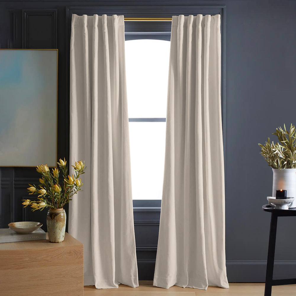 Luna Velvet Minimalist Curtain Soft Top