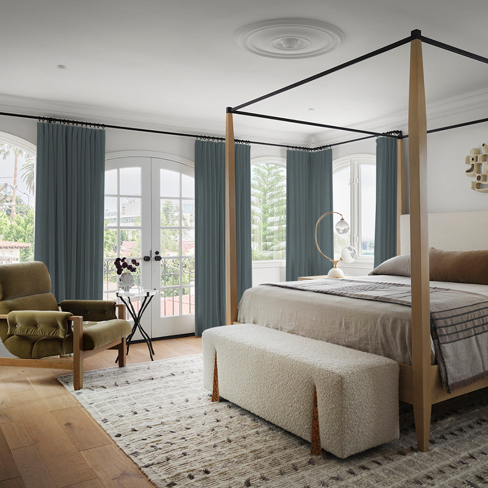 Luna Velvet Minimalist Curtain Pleated