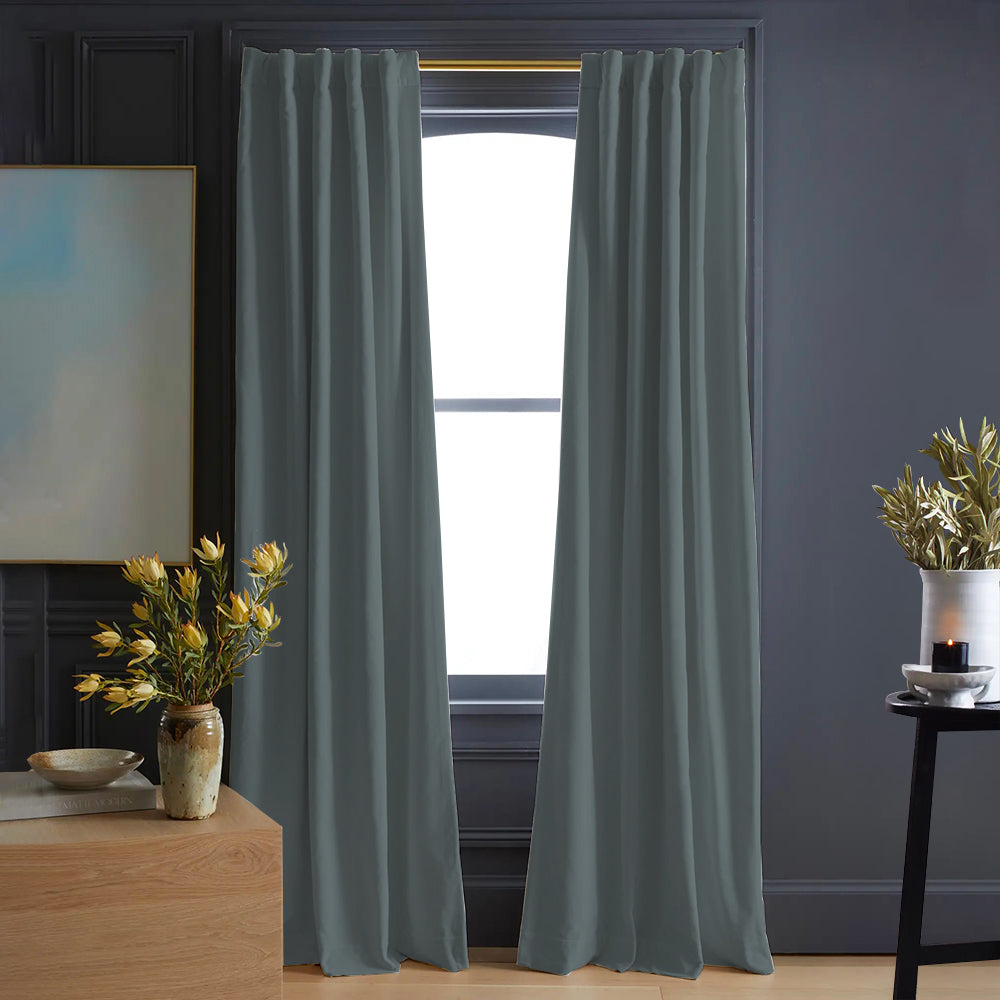 Luna Velvet Minimalist Curtain Soft Top