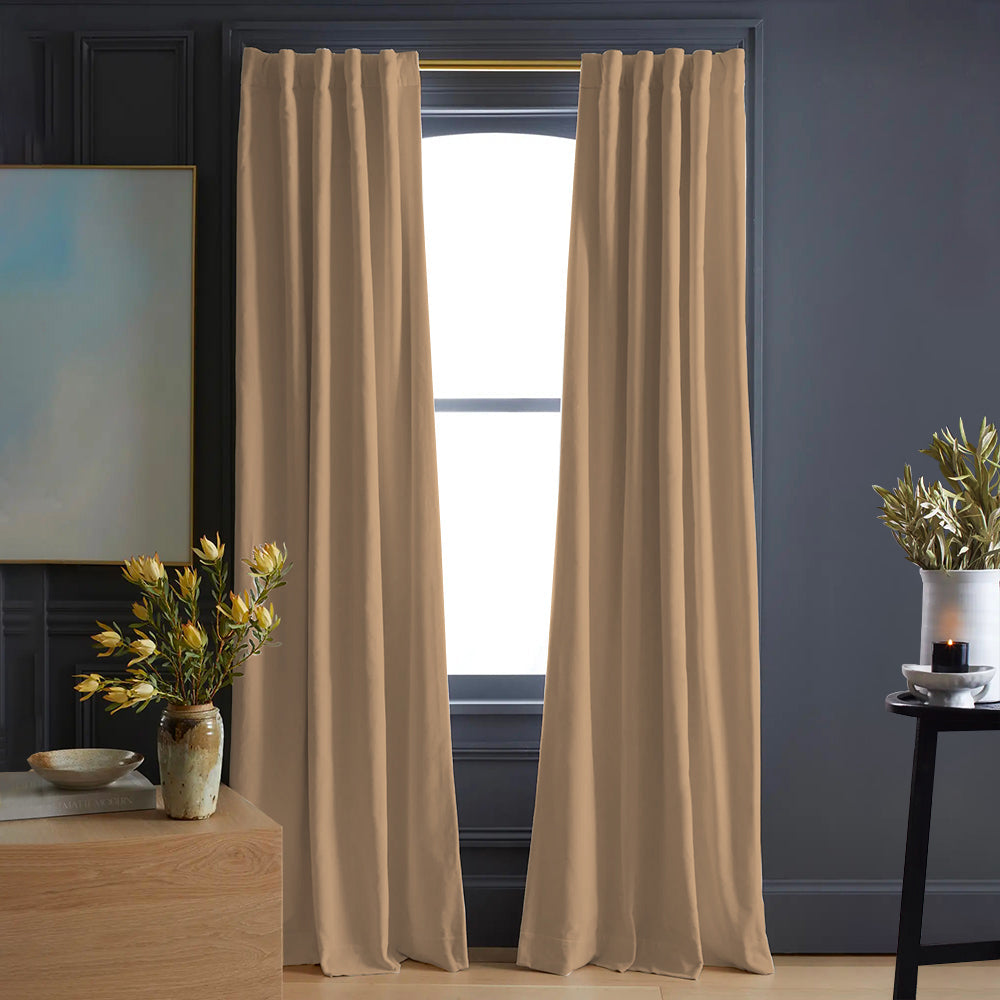 Luna Velvet Minimalist Curtain Soft Top