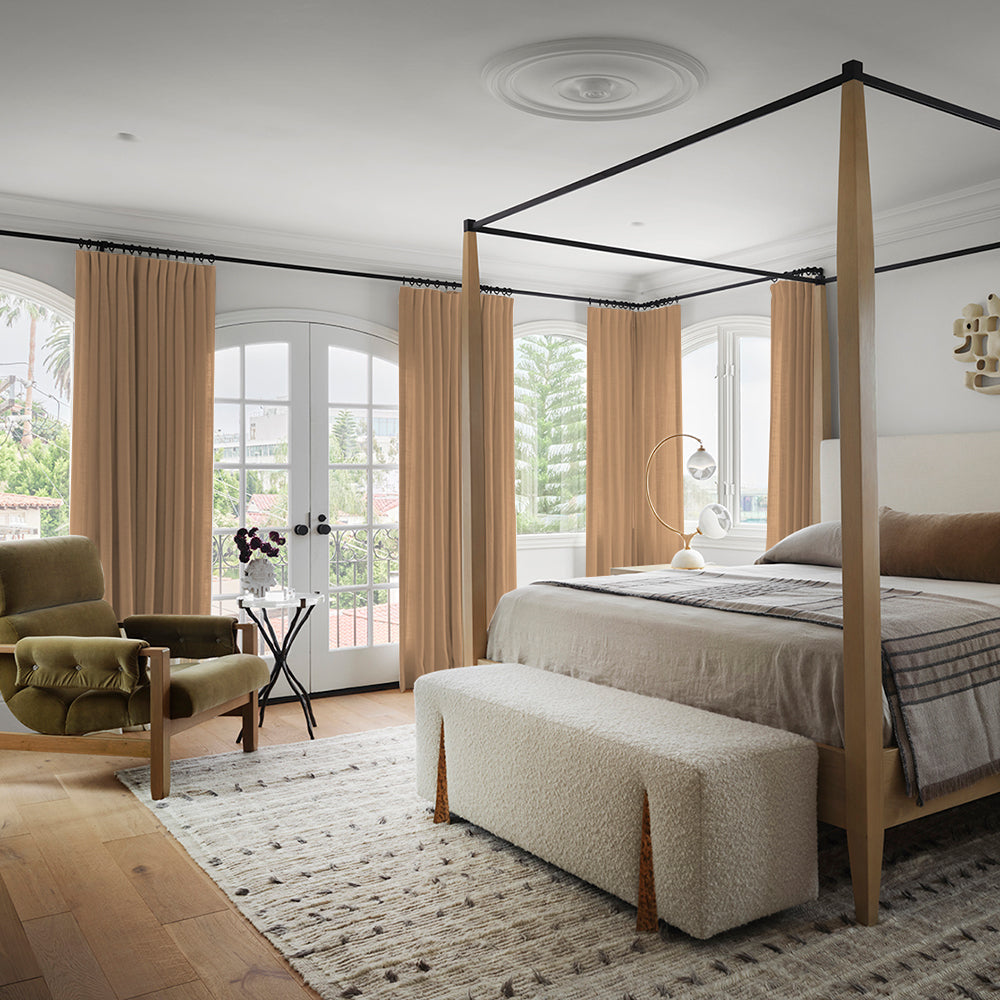 Luna Velvet Minimalist Curtain Pleated