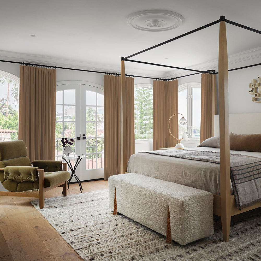 Luna Velvet Minimalist Curtain Pleated